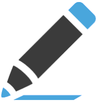 Icon showing a pencil drawing a line