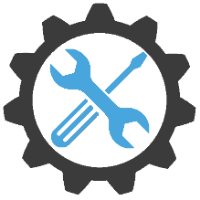 Icon showing a spanner and a screwdriver