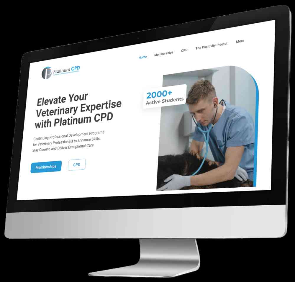 Apple computer showing website of PlatimumCPD.com